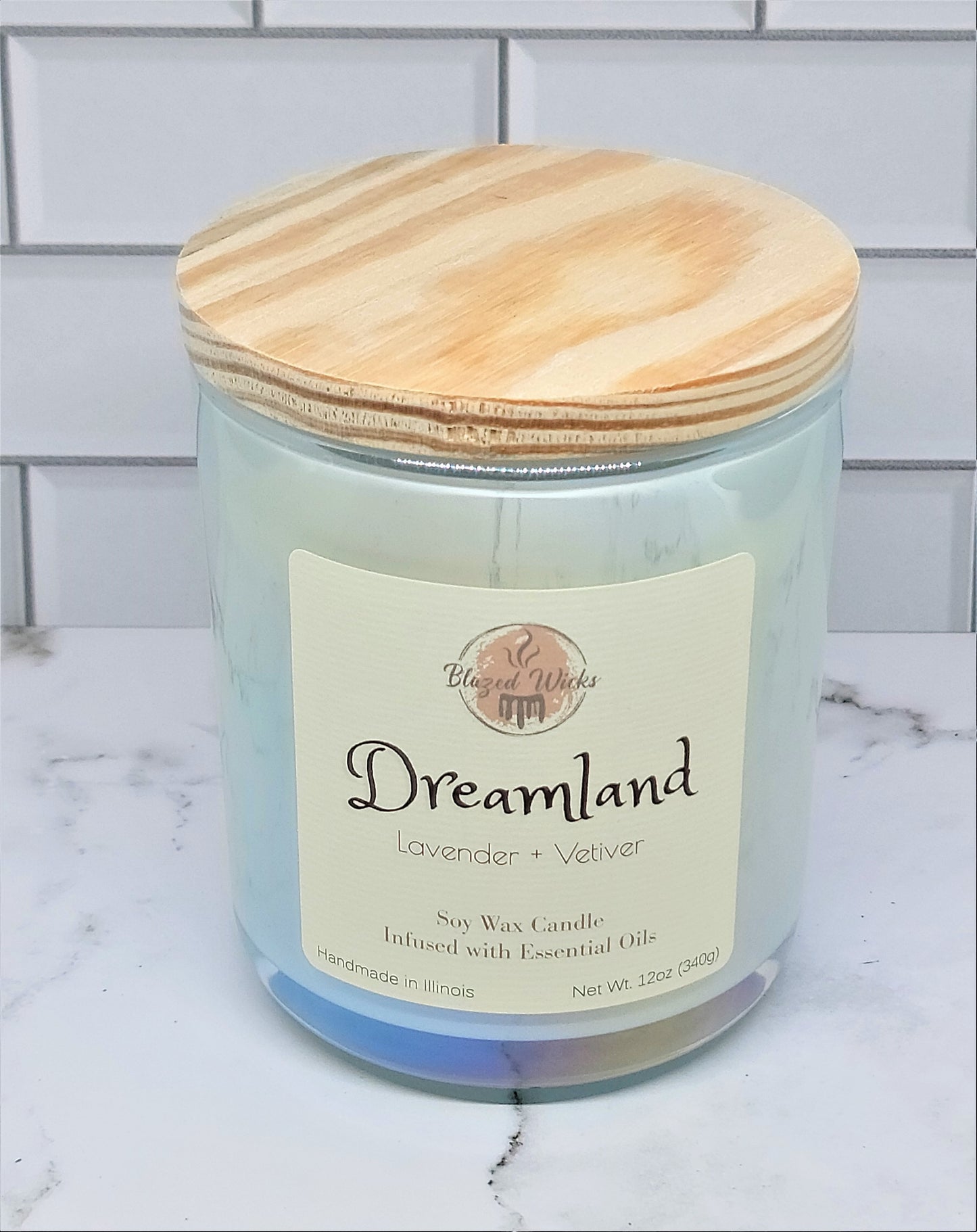 Dreamland (Lavender + Vetiver) 12oz Soy Wax Candle