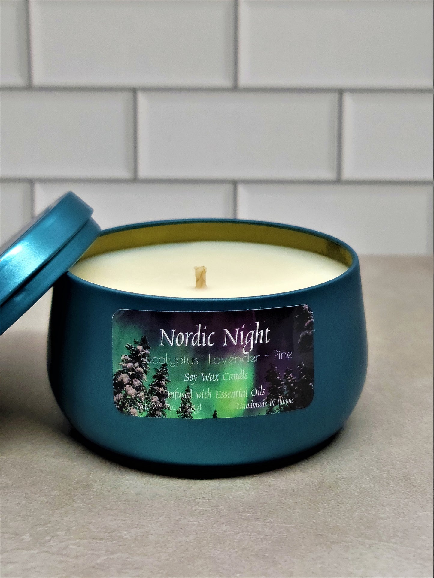 Nordic Night (Eucalyptus Lavender + Pine) 7oz Soy Wax Candle