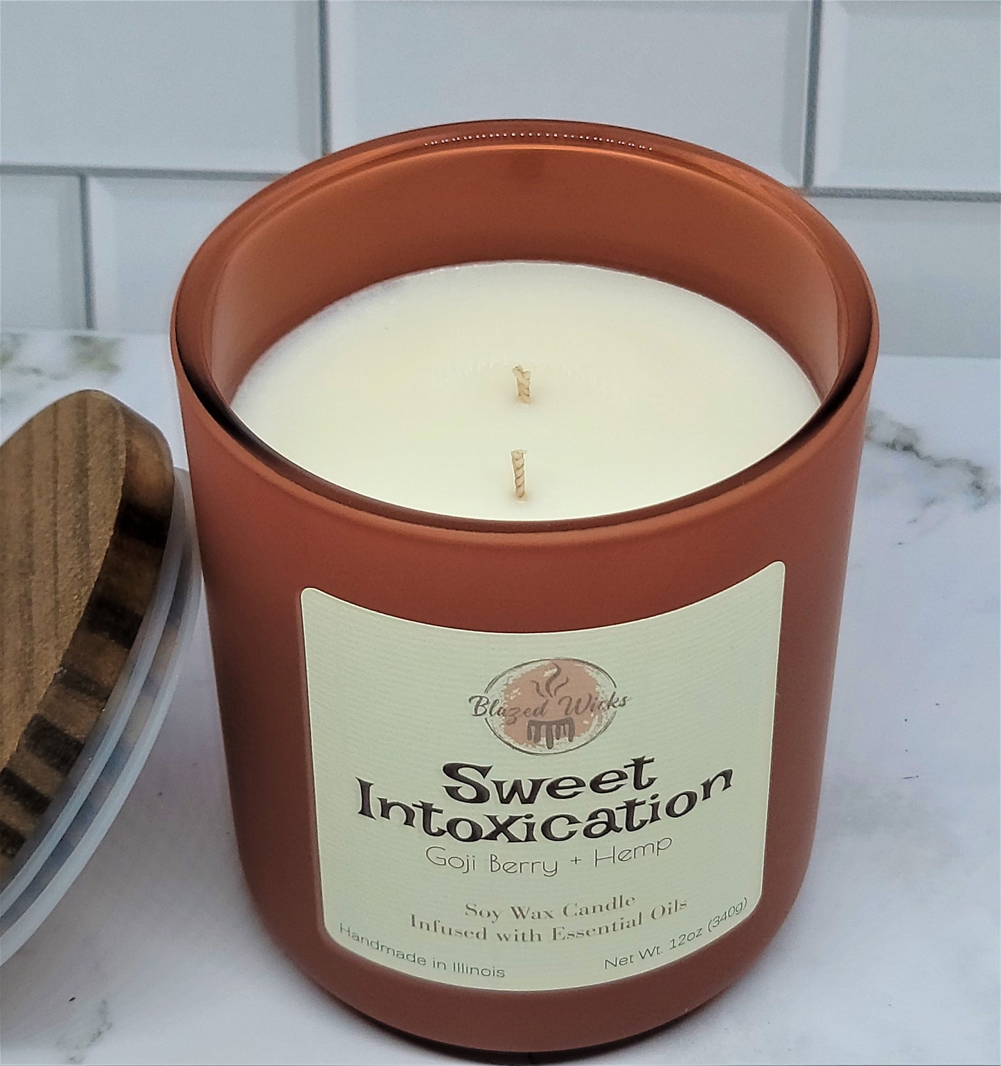 Sweet Intoxication (Goji Berry + Hemp) 12oz Soy Wax Candle