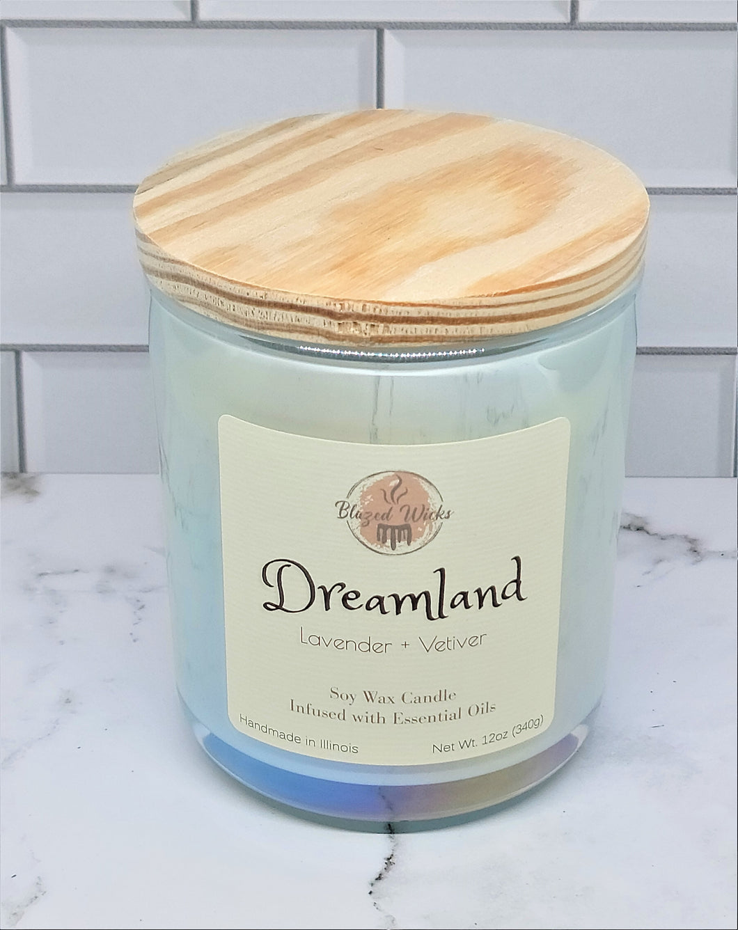 Dreamland (lavanda + vetiver) fondente di cera di soia