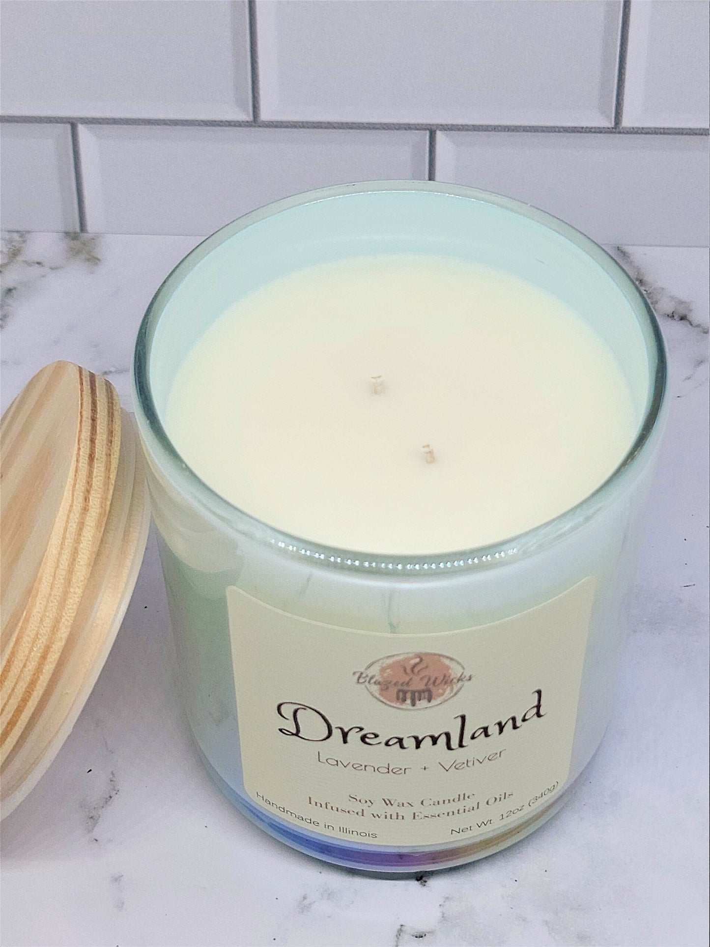 Dreamland (Lavender + Vetiver) 12oz Soy Wax Candle