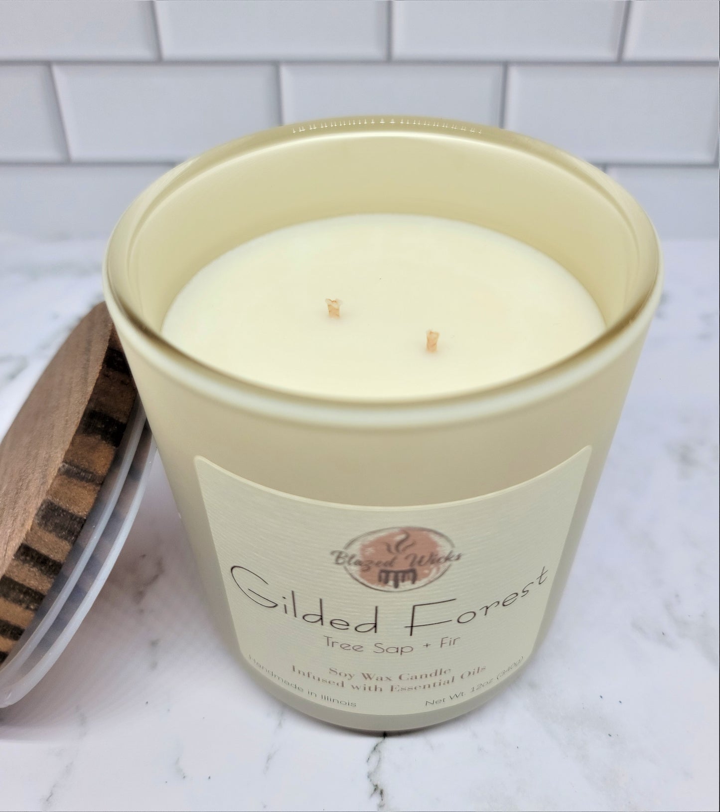 Gilded Forest (Tree Sap + Fir) 12oz Soy Wax Candle