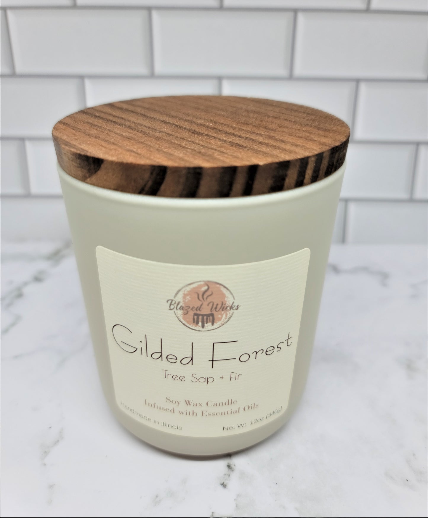 Gilded Forest (Tree Sap + Fir) 12oz Soy Wax Candle