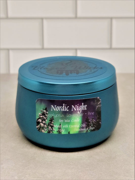 Nordic Night (Eucalyptus Lavender + Pine) 7oz Soy Wax Candle