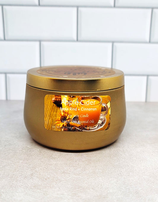 Apple Cider (Apple Rind + Cinnamon) 7oz Soy Wax Candle