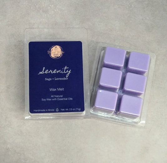 Serenity (Sage + Lavender) Soy Wax Melt